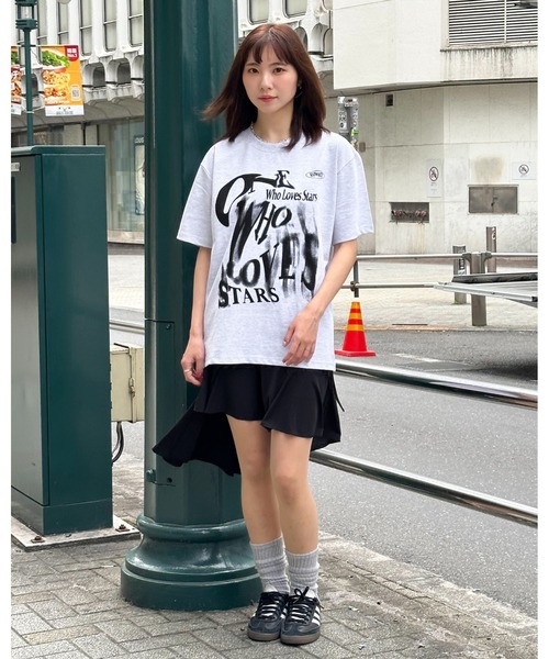 SLOWACID（スローアシッド）の「【UNISEX】SLOW ACID／GRAIN LOGO T 2118249（Tシャツ/カットソー・レディース・ブラック/ライトグレー/チャコール/ブルー・SMALL/MEDIUM/LARGE）」の6枚目の写真
