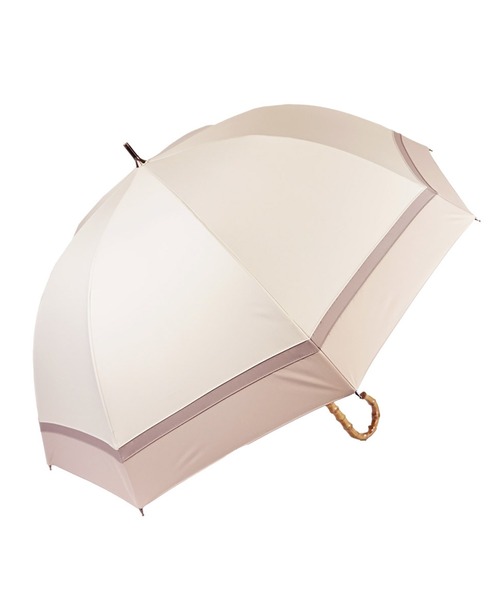 macocca(マコッカ)の「完全遮光 遮光率100% UVカット率100% 晴雨兼用 ショート傘 3色切替 50cm(長傘・レディース・グレイッシュベージュ/モカ/オフホワイト・FREE)」の4枚目の写真