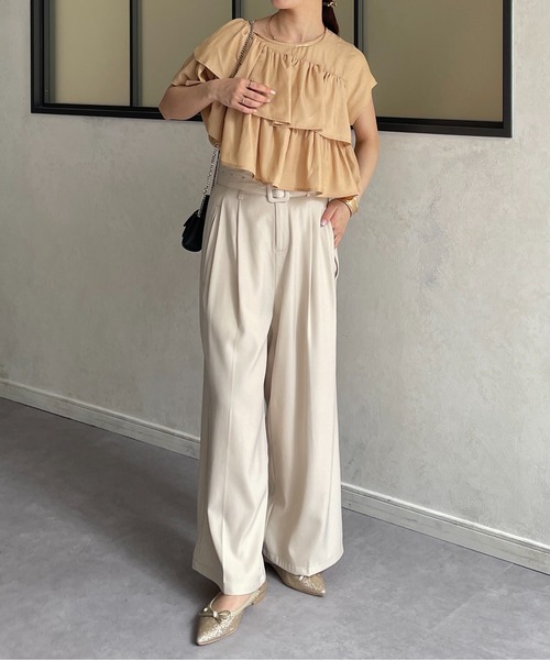 thevon yunaき確認　アシンメトリーブラウス セール】アシメラッフルフリルブラウス（シャツ/ブラウス