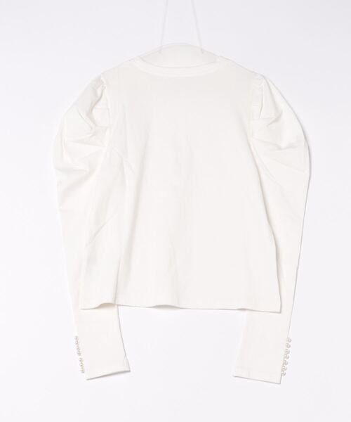 tシャツ 袖口パールパワーショルダーカットソー レディース 袖口パールパワーショルダーカットソー（Tシャツ/カットソー