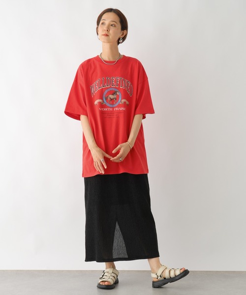 LEPSIM(レプシィム)の「動物プリントBIG-T 115066(Tシャツ/カットソー・レディース・レッド/チャコールグレー/オフホワイト/ライトグレー・FREE)」の18枚目の写真