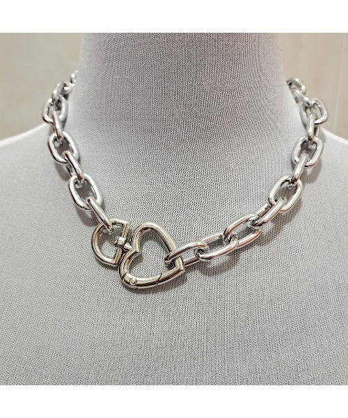 SILVER BULLET（シルバーバレット）の「『SBLTR』ユニセックス ハートチェーンネックレス（ネックレス・レディース・シルバー系その他/シルバー・FREE）」の2枚目の写真