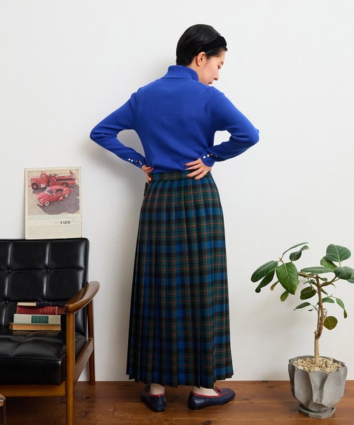 CHILD WOMAN（チャイルドウーマン）の「タータンチェックキルトスカート（スカート・レディース・イエロー/ブルー・38/36）」の8枚目の写真