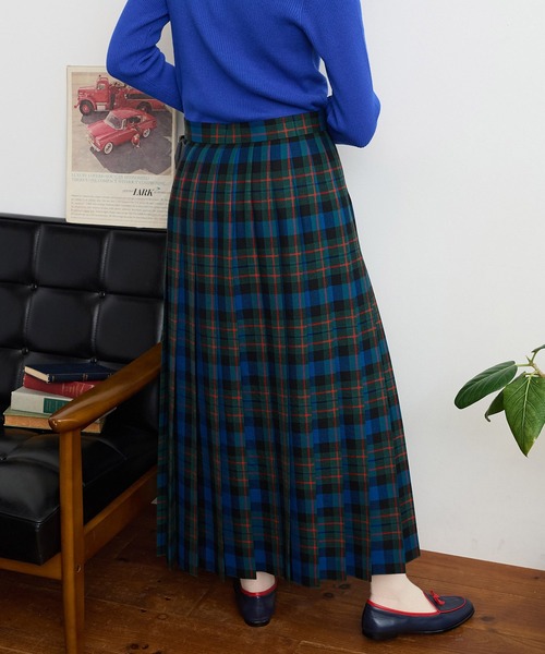 CHILD WOMAN（チャイルドウーマン）の「タータンチェックキルトスカート（スカート・レディース・イエロー/ブルー・38/36）」の4枚目の写真