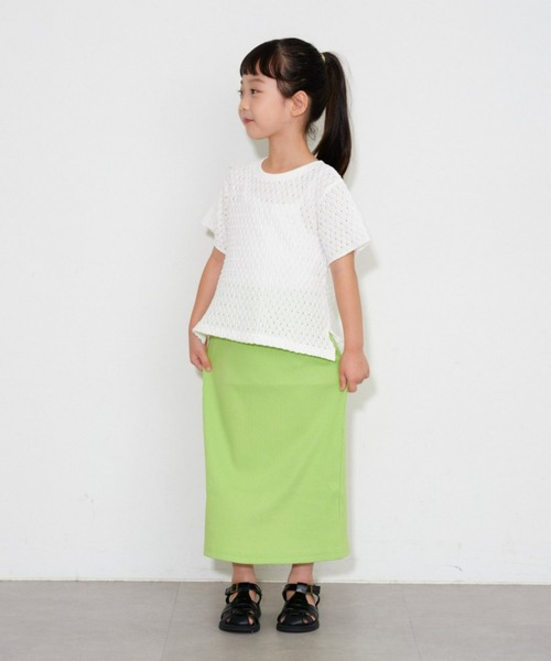 CIAOPANIC TYPY（チャオパニックティピー）の「【KIDS】ぽこぽこTee（Tシャツ/カットソー・キッズ・ホワイト/グリーン系その他/オレンジ/ブラック・SMALL/MEDIUM/LARGE/X-LARGE/XX-LARGE）」の17枚目の写真