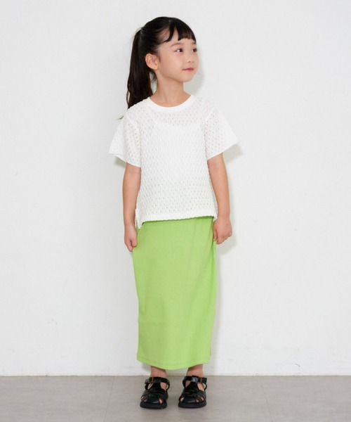 CIAOPANIC TYPY（チャオパニックティピー）の「【KIDS】ぽこぽこTee（Tシャツ/カットソー・キッズ・ホワイト/グリーン系その他/オレンジ/ブラック・SMALL/MEDIUM/LARGE/X-LARGE/XX-LARGE）」の18枚目の写真