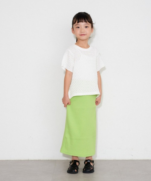 CIAOPANIC TYPY（チャオパニックティピー）の「【KIDS】ぽこぽこTee（Tシャツ/カットソー・キッズ・ホワイト/グリーン系その他/オレンジ/ブラック・SMALL/MEDIUM/LARGE/X-LARGE/XX-LARGE）」の19枚目の写真