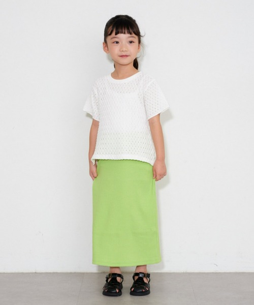 CIAOPANIC TYPY（チャオパニックティピー）の「【KIDS】ぽこぽこTee（Tシャツ/カットソー・キッズ・ホワイト/グリーン系その他/オレンジ/ブラック・SMALL/MEDIUM/LARGE/X-LARGE/XX-LARGE）」の16枚目の写真