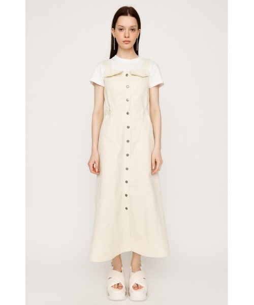 SLY(スライ)の「GATHER CORSET JUMPER SK ギャザー コルセット ジャンパースカート(ジャンパースカート・レディース・ブラック/アイボリー・FREE)」の5枚目の写真