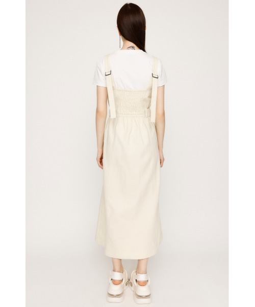 SLY(スライ)の「GATHER CORSET JUMPER SK ギャザー コルセット ジャンパースカート(ジャンパースカート・レディース・ブラック/アイボリー・FREE)」の7枚目の写真