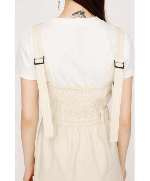 SLY(スライ)の「GATHER CORSET JUMPER SK ギャザー コルセット ジャンパースカート(ジャンパースカート・レディース・ブラック/アイボリー・FREE)」の9枚目の写真