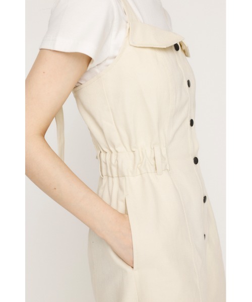 SLY(スライ)の「GATHER CORSET JUMPER SK ギャザー コルセット ジャンパースカート(ジャンパースカート・レディース・ブラック/アイボリー・FREE)」の10枚目の写真