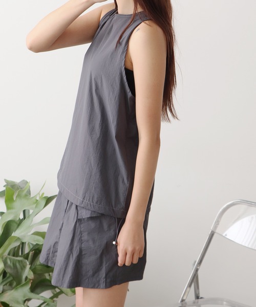 セール】ノースリーブトップス×カーゴミニスカートセットアップ