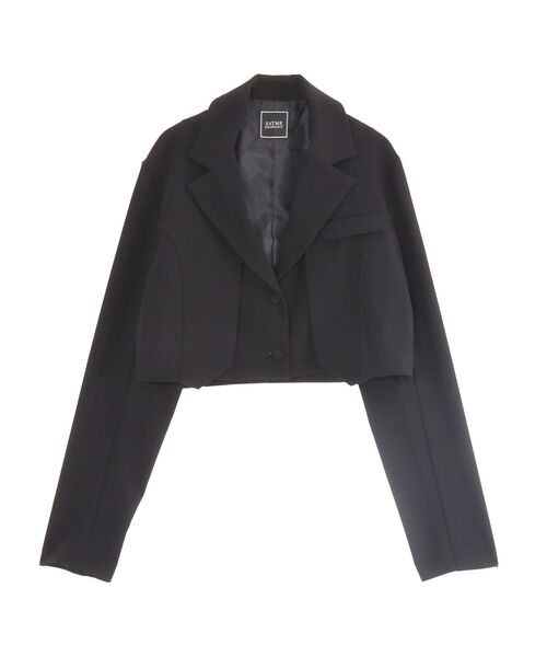 EATME（イートミー）の「マルチWAYショートジャケット（テーラードジャケット・レディース・ブラック/ラベンダー/その他1・FREE）」の4枚目の写真
