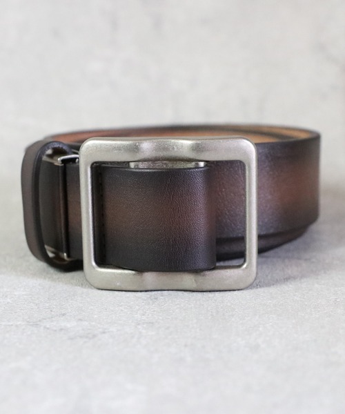 ８(eight)（エイト）の「栃木レザーグラデバックルベルト（ベルト・メンズ・ネイビー/イエロー/ブラウン/ダークブラウン/グリーン/レッド/ブラック・FREE）」の2枚目の写真