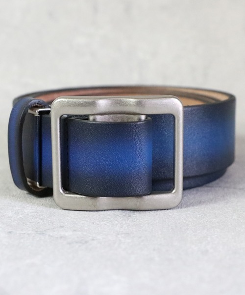 ８(eight)（エイト）の「栃木レザーグラデバックルベルト（ベルト・メンズ・ネイビー/イエロー/ブラウン/ダークブラウン/グリーン/レッド/ブラック・FREE）」の5枚目の写真