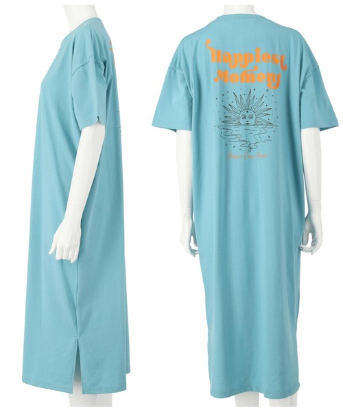 anap mimpi(アナップミンピ)の「SUNメッセージプリントTシャツマキシワンピース(ワンピース・レディース・ブラック/パープル/ターコイズブルー・FREE)」の22枚目の写真