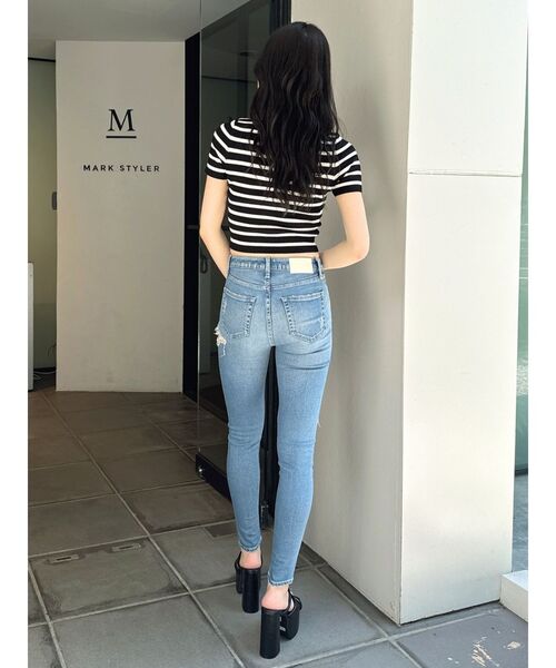 GYDA（ジェイダ）の「GYGYプレートハーフスリーブニットトップス（ニット/セーター・レディース・ブラック/オフホワイト/その他1・FREE）」の19枚目の写真