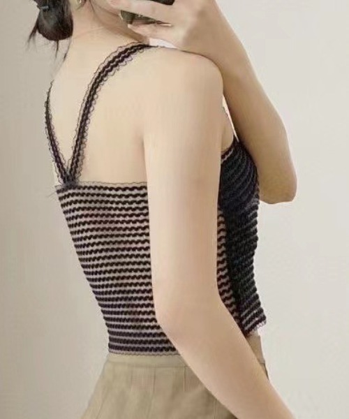 Vipoa(ヴィポア)の「lace camisole(キャミソール・レディース・ブラック/ホワイト・FREE)」の7枚目の写真
