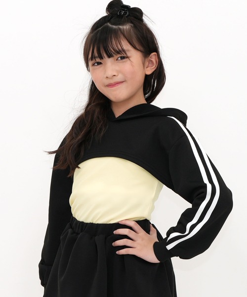 Bee des Bee(ビーデスビー)の「ライン入りトップス×タンクトップ(パーカー・キッズ・ピンク系その他/ホワイト×ブラック/ブラック系その他・140cm/120cm/110cm/150cm/130cm)」の21枚目の写真