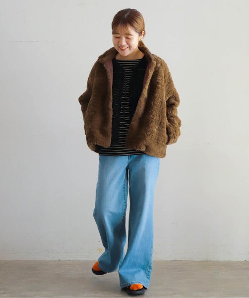 Emile et 恥ずかしかっ ida フェイクファフードコート8A
