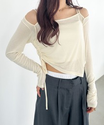 Heather | アシメヘムデザインカット  139044(Tシャツ/カットソー)