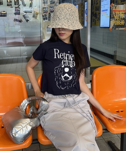 UNISEX】Retriever Club／LAUGHINクロップT（Tシャツ/カットソー