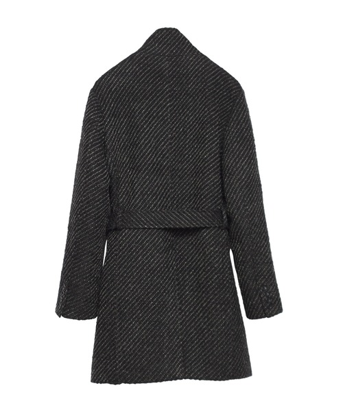 HIGH STREET（ハイストリート）の「HIGH STREET∴スパーキーカルゼスタンドコート（ステンカラーコート・メンズ・ブラック・L/LL/S/M）」の2枚目の写真