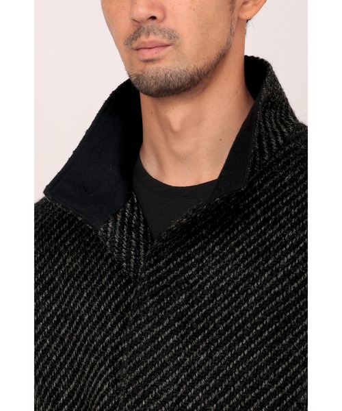 HIGH STREET（ハイストリート）の「HIGH STREET∴スパーキーカルゼスタンドコート（ステンカラーコート・メンズ・ブラック・L/LL/S/M）」の20枚目の写真