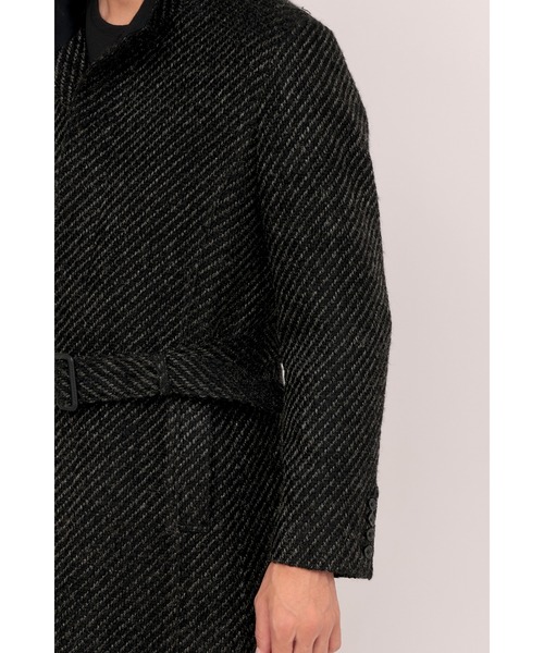 HIGH STREET（ハイストリート）の「HIGH STREET∴スパーキーカルゼスタンドコート（ステンカラーコート・メンズ・ブラック・L/LL/S/M）」の13枚目の写真