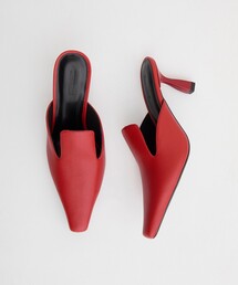 STUDIOUS | 【STUDIOUS/ステュディオス】ポインテッドスクエアトゥミュール/モード見え/クッション入り(パンプス)