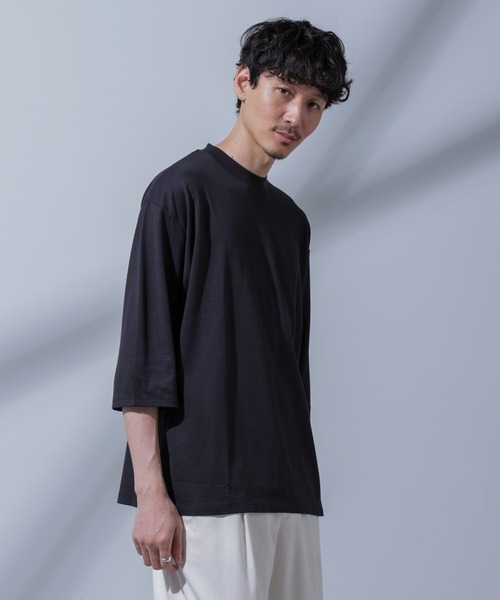 Anti Soaked(R) 汗染み防止 クルーネックワイドTシャツ七分袖（Tシャツ/カットソー）｜nano･universe（ナノユニバース）