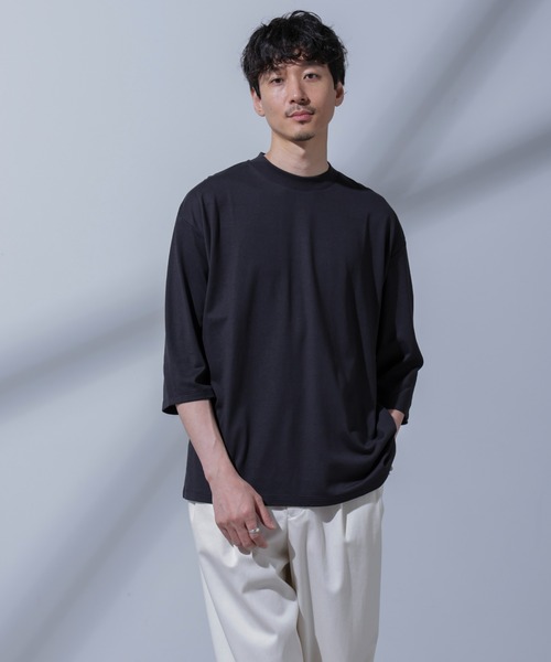 Anti Soaked(R) 汗染み防止 クルーネックワイドTシャツ七分袖（Tシャツ/カットソー）｜nano･universe（ナノユニバース）