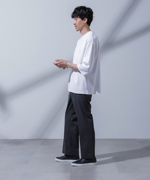 Anti Soaked(R) 汗染み防止 クルーネックワイドTシャツ七分袖（Tシャツ/カットソー）｜nano･universe（ナノユニバース）