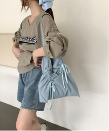 リボンシャーリングトートバッグ