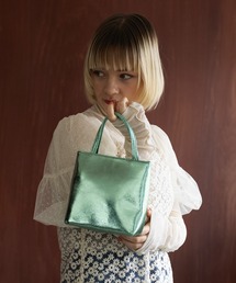 【MAISON BREEZE reveur】metallic square handbag メタルスクエアハンドバッグ