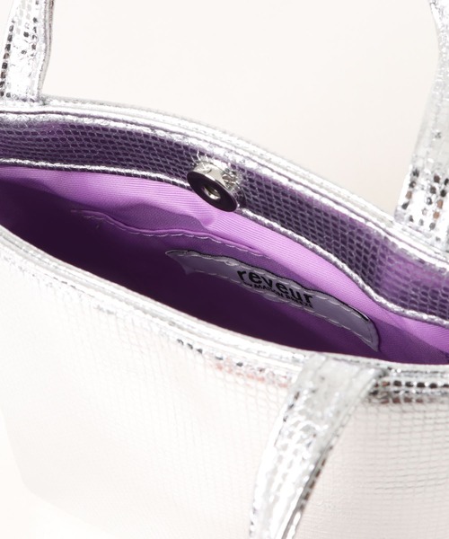 MAISON BREEZE reveur(メゾンブリーズレヴール)の「【MAISON BREEZE reveur】metallic square handbag メタルスクエアハンドバッグ(ハンドバッグ・レディース・ミント/ブラック/シルバー・FREE)」の21枚目の写真