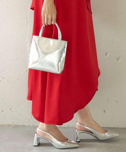 MAISON BREEZE reveur(メゾンブリーズレヴール)の「【MAISON BREEZE reveur】metallic square handbag メタルスクエアハンドバッグ(ハンドバッグ・レディース・ミント/ブラック/シルバー・FREE)」の20枚目の写真