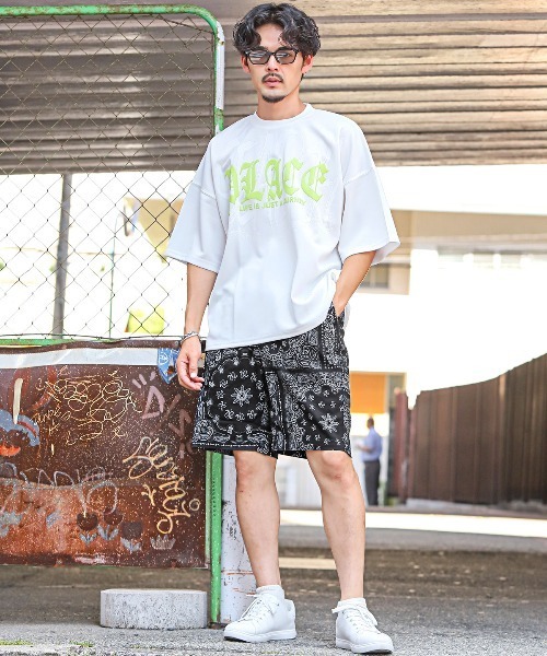 LUXSTYLE(ラグスタイル)の「ペイズリー柄ショートパンツ(チノパンツ・メンズ・ネイビー/ホワイト/レッド/ブラック・M/L)」の7枚目の写真