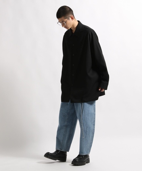 k*k様 STERNBERG ライトウールストレートパンツ ブラック S STERNBERG（スタンバーグ）の「ライトウールストレートパンツ