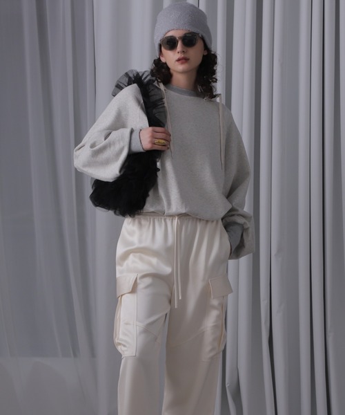 ROSE BUD（ローズバッド）の「チュールフリルショルダーバッグ（ショルダーバッグ・レディース・グレー/ブラック/ワインレッド・FREE）」の4枚目の写真