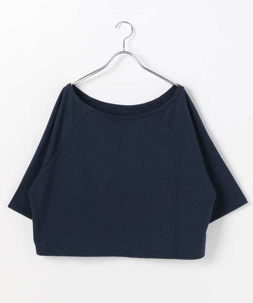 PBLIM（ページボーイリム）の「PBLIM/オフショルルーズウラケ（Tシャツ/カットソー・レディース・ネイビー/グレー・FREE）」の12枚目の写真