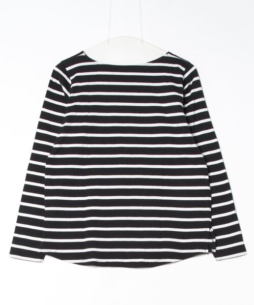 atONE（アットワン）の「atONE サイドスリットラウンドネックボーダーロングスリーブカットソー（Tシャツ/カットソー・レディース・ブラック×ホワイト/ホワイト×ブラック・M/4L/3L/LL/L）」の19枚目の写真