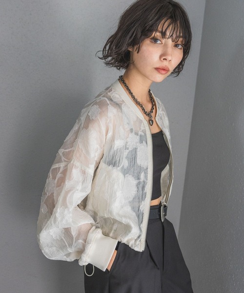 PAGEBOY（ページボーイ）の「シアージャガードブルゾン（ブルゾン・レディース・ブラック/オフホワイト・FREE）」の9枚目の写真