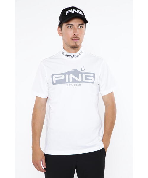 【セール】【PING APPAREL】ストレッチカノコ半袖ハイネックカットソー ＜EARLY AUTUMN＞ (MENS)（Tシャツ/カットソー）｜PING（ピン）