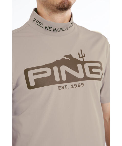 【セール】【PING APPAREL】ストレッチカノコ半袖ハイネックカットソー ＜EARLY AUTUMN＞ (MENS)（Tシャツ/カットソー）｜PING（ピン）