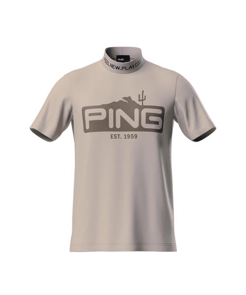 【セール】【PING APPAREL】ストレッチカノコ半袖ハイネックカットソー ＜EARLY AUTUMN＞ (MENS)（Tシャツ/カットソー）｜PING（ピン）