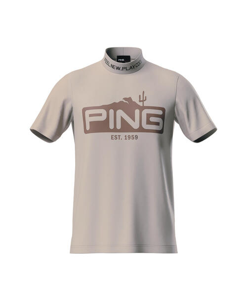 【セール】【PING APPAREL】ストレッチカノコ半袖ハイネックカットソー ＜EARLY AUTUMN＞ (MENS)（Tシャツ/カットソー）｜PING（ピン）