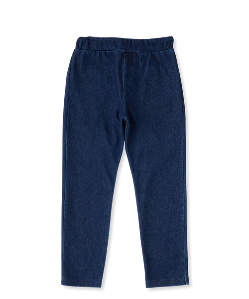 SLAP SLIP（スラップスリップ）の「お花リボンハート裾くりぬきツイルニットレギパン(80~130cm)（その他パンツ・キッズ・ネイビー/ブラック/ピンク・100cm/120cm/110cm/80ｃｍ/90cm/130cm）」の2枚目の写真