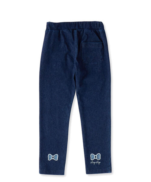 SLAP SLIP（スラップスリップ）の「お花リボンハート裾くりぬきツイルニットレギパン(80~130cm)（その他パンツ・キッズ・ネイビー/ブラック/ピンク・100cm/120cm/110cm/80ｃｍ/90cm/130cm）」の14枚目の写真